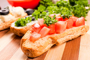 Middle Eastern Bread with Fresh Tomato