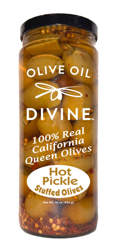Hot Pickle Stuffed Queen Olives